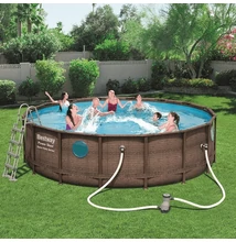 EVIA Vista kerek fémvázas medence szett ablakkal 488x122 cm EVIA Vista kerek fémvázas medence szett ablakkal 488x122 cm