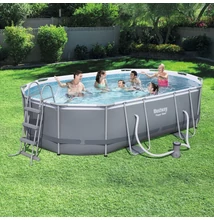 SANREMO 488x305x107 cm ovális fémvázas medence szett SANREMO 488x305x107 cm ovális fémvázas medence szett